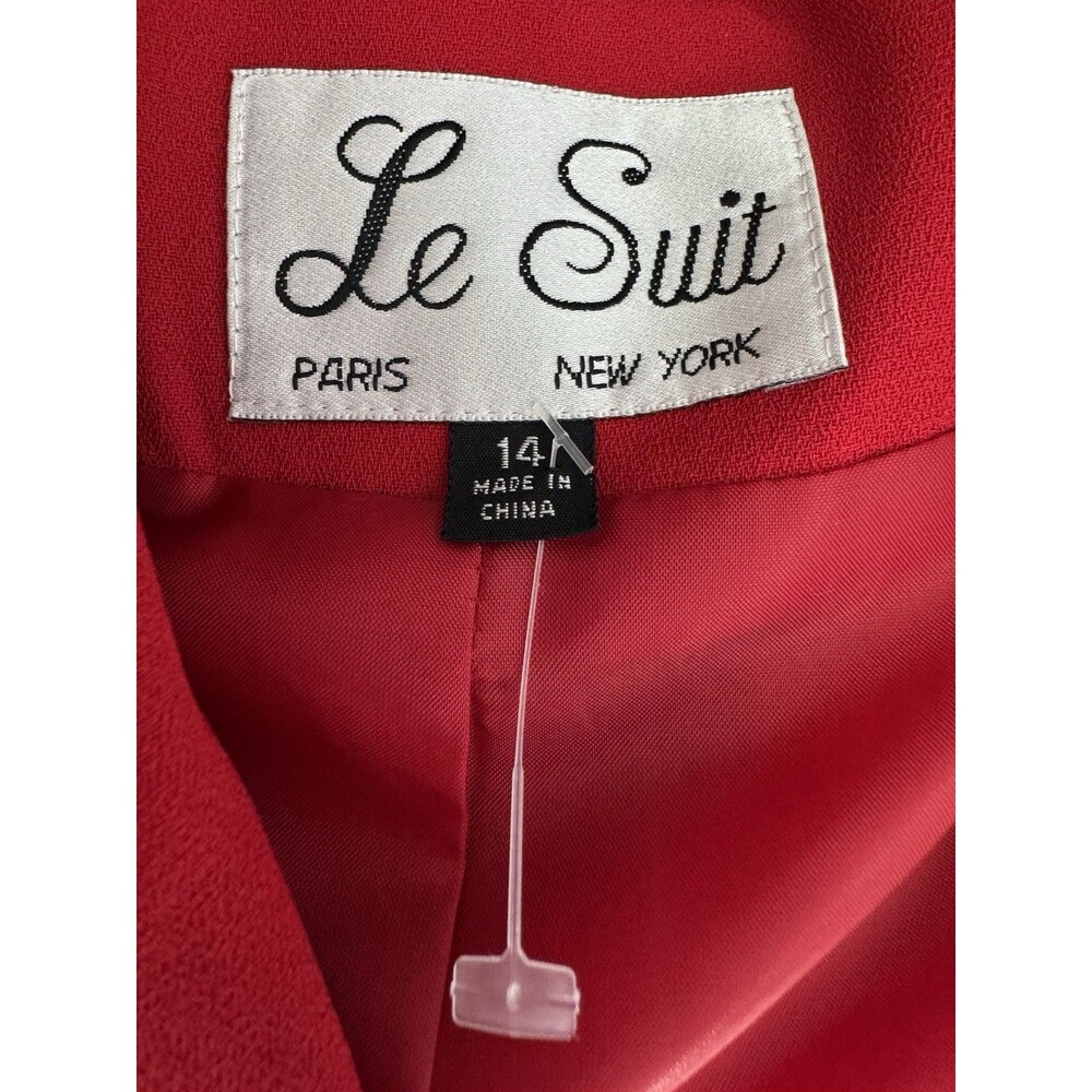 Le Suit Vintage Red Frog Knot Blazer Jacket Size 14‎ - Picture 4 of 5
